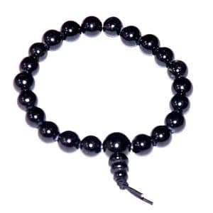 bracelet mala en tourmaline noire