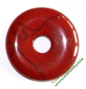 pendentif donut de jaspe rouge